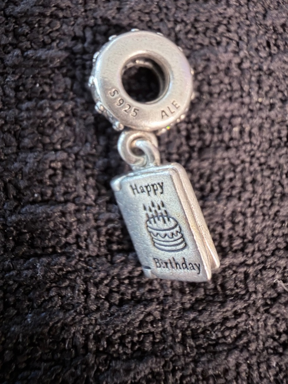 Pandora Silver 'Happy Birthday' Book Locket Charm